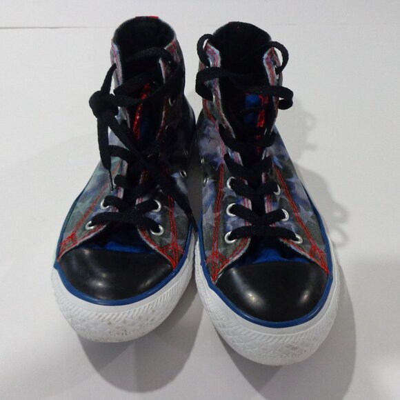 Converse Chuck Taylor All Star Hi Tops American Stars Canvas Sneakers Youth Sz 4 - Picture 2 of 9